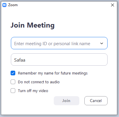 zoom meeting id and password for students