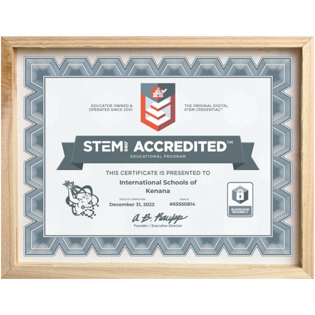 Congratulations International Schools of Kenana for the international recognition granted by the international organization STEM.org.